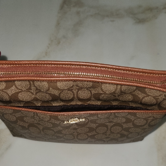Coach Signature Tan Crossbody Bag - Picture 10 of 10